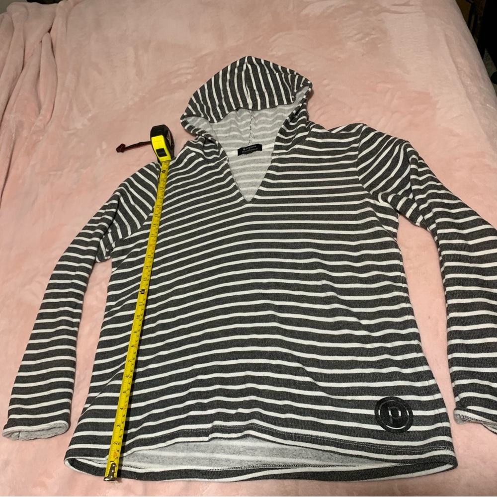 Striped Black and White Women's Circle P Pure Barre logo
